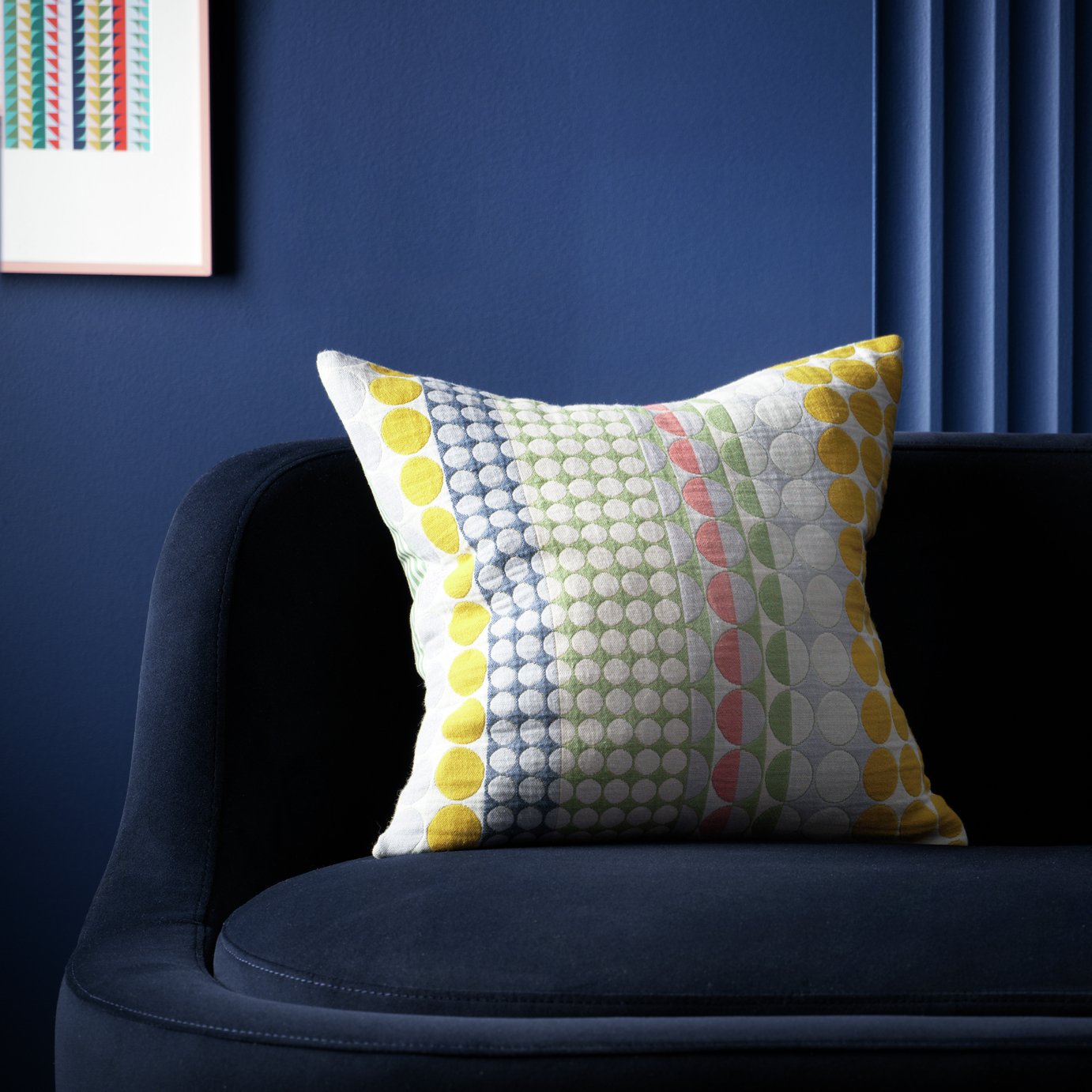 Margo Selby Leslie Spot Jacquard Cushion - 43x43cm