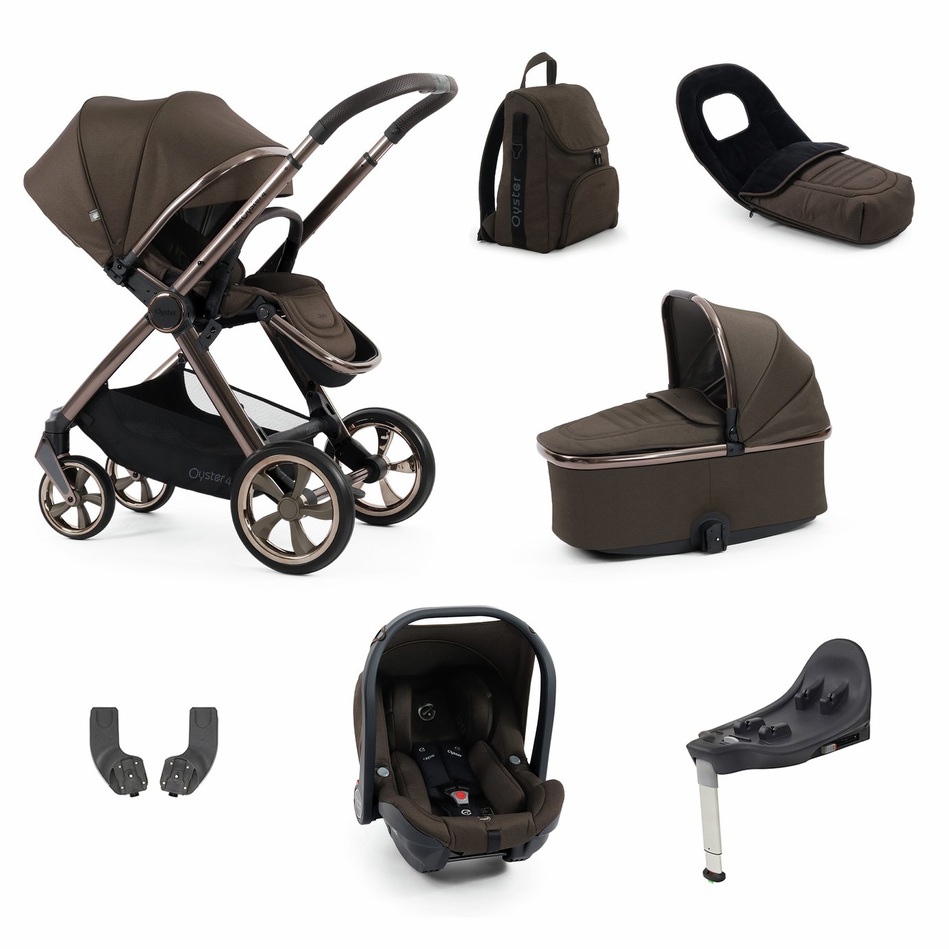BabyStyle Oyster 4 Luxury Travel System - Choc Velvet