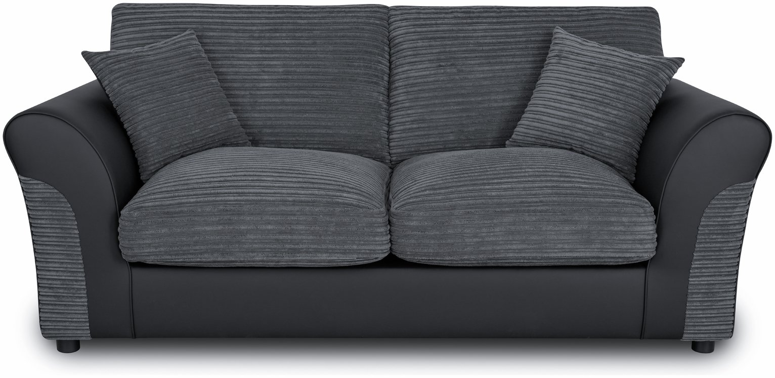 Argos Home Harry Fabric 2 Seater Sofa Bed - Charcoal