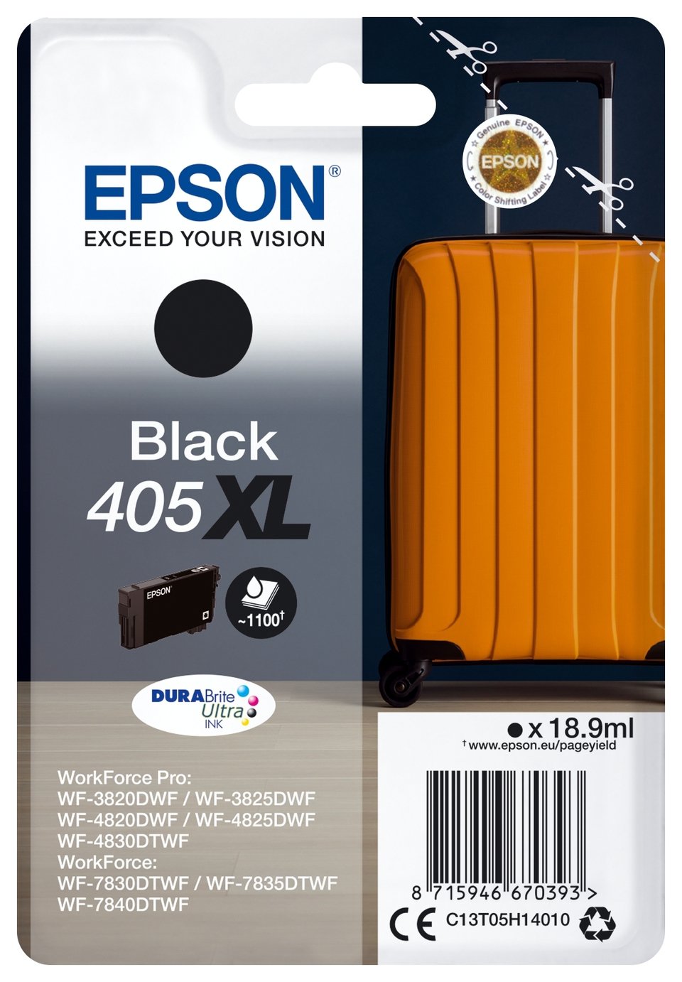 Epson 405XL DURABrite Ultra Ink Cartridges - Black