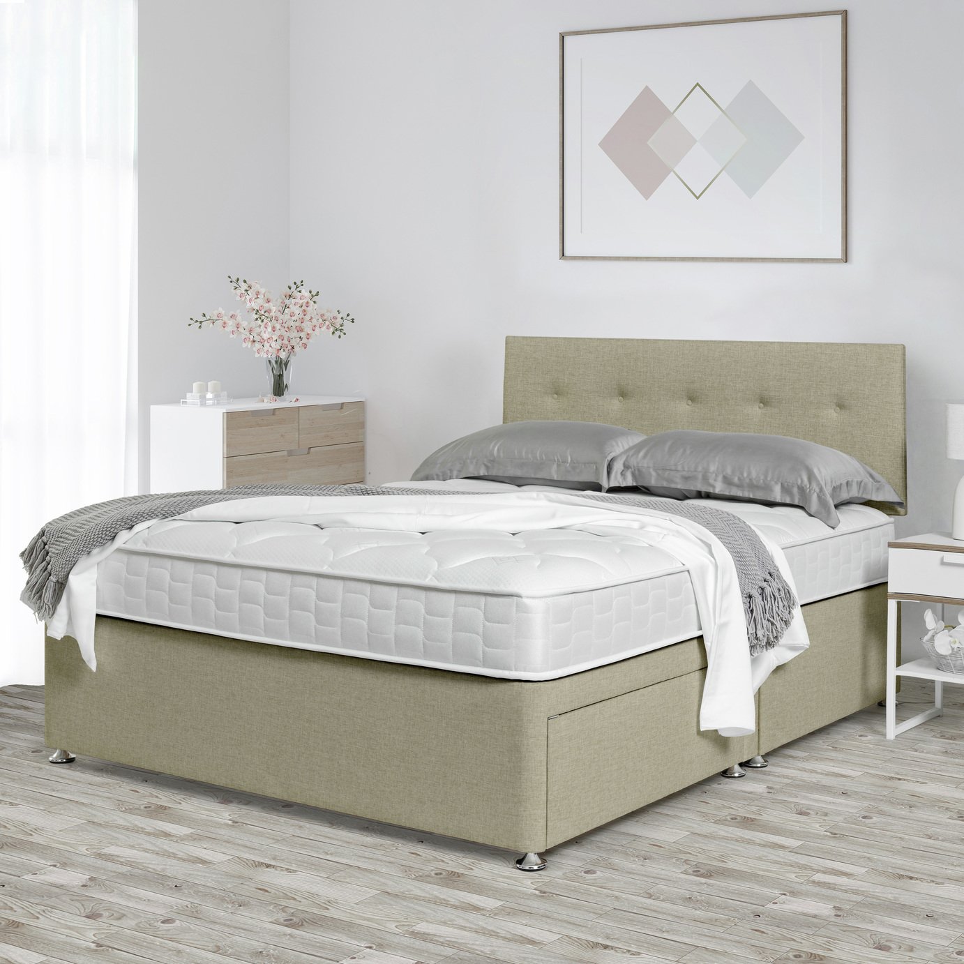 Argos Home Dalham Memory Divan Bed - Small Double