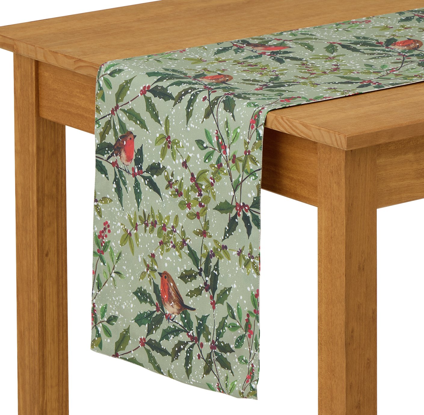 Argos Home Robin Reversible Cotton Table Runner - Green