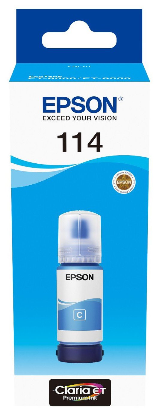 Epson 114 EcoTank Ink Bottle Refill - Cyan