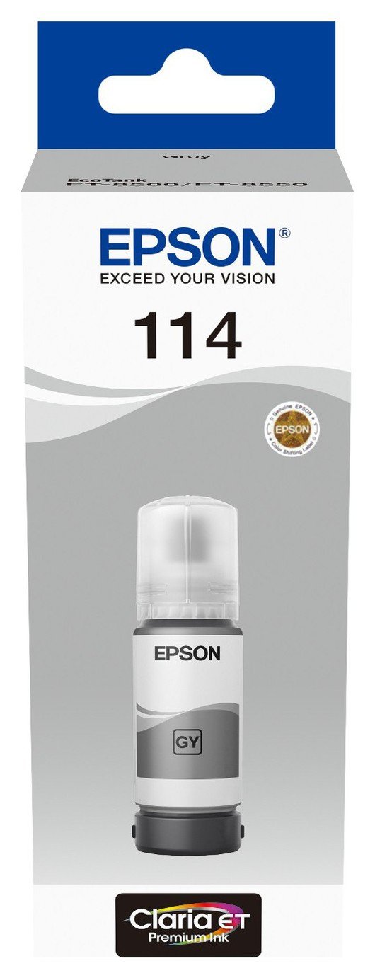 Epson 114 EcoTank Ink Bottle Refill - Grey