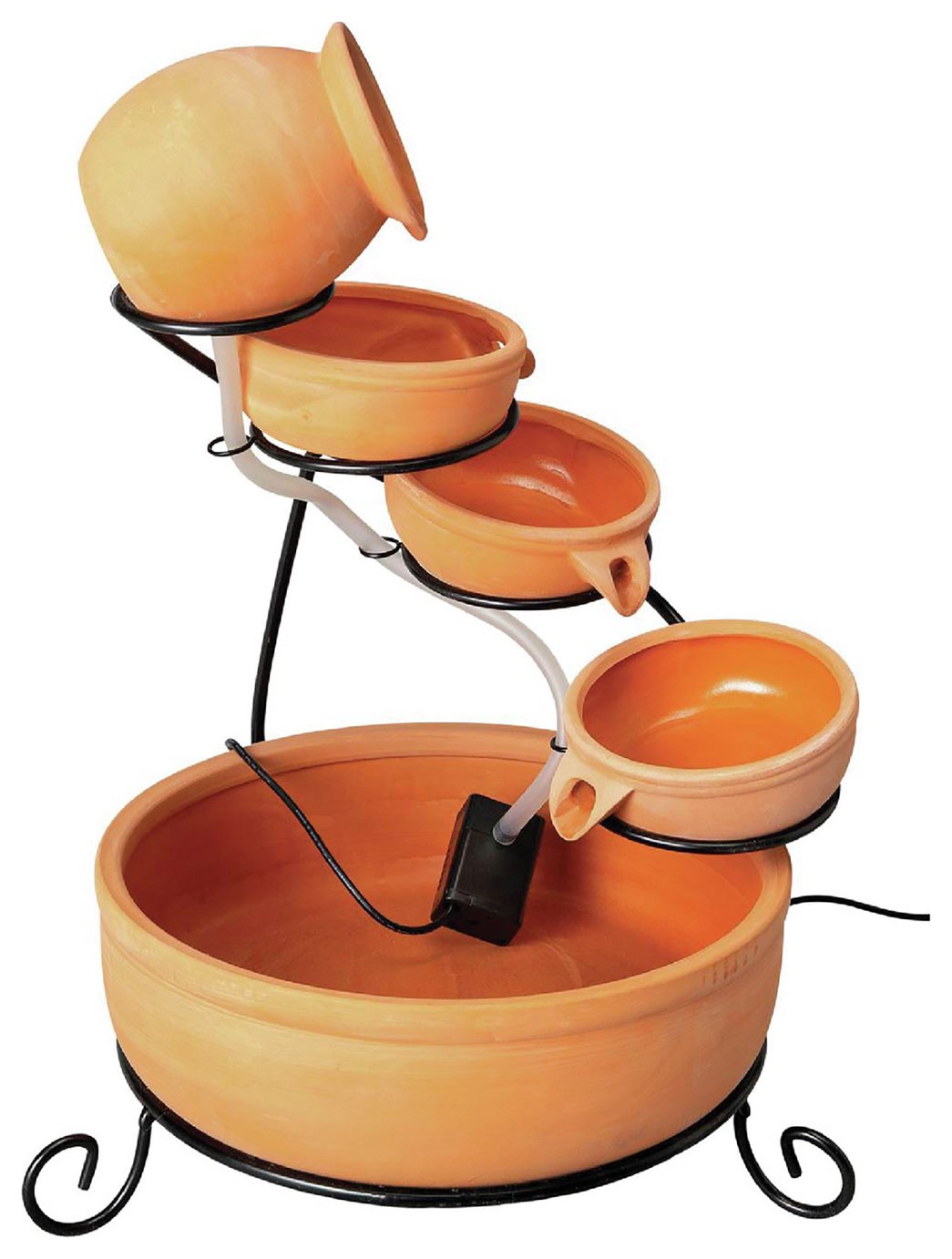 Streetwize Solar-Powered Water Feature - Terracotta Pots