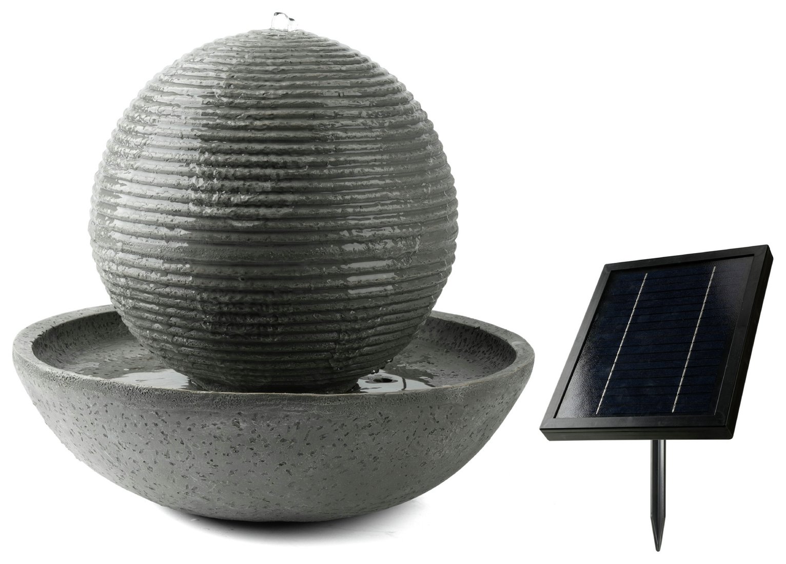 Streetwize Solar-Powered Garden Water Feature - Sphere