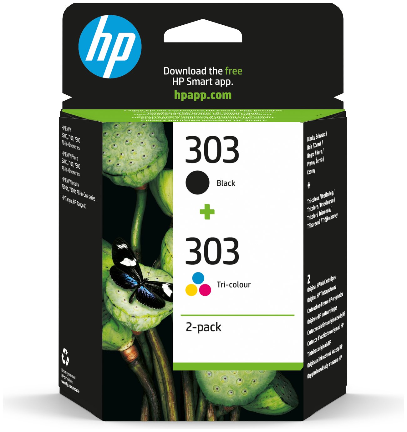 HP 303 Original Ink Cartridges Pack of 2 - Black & Colour
