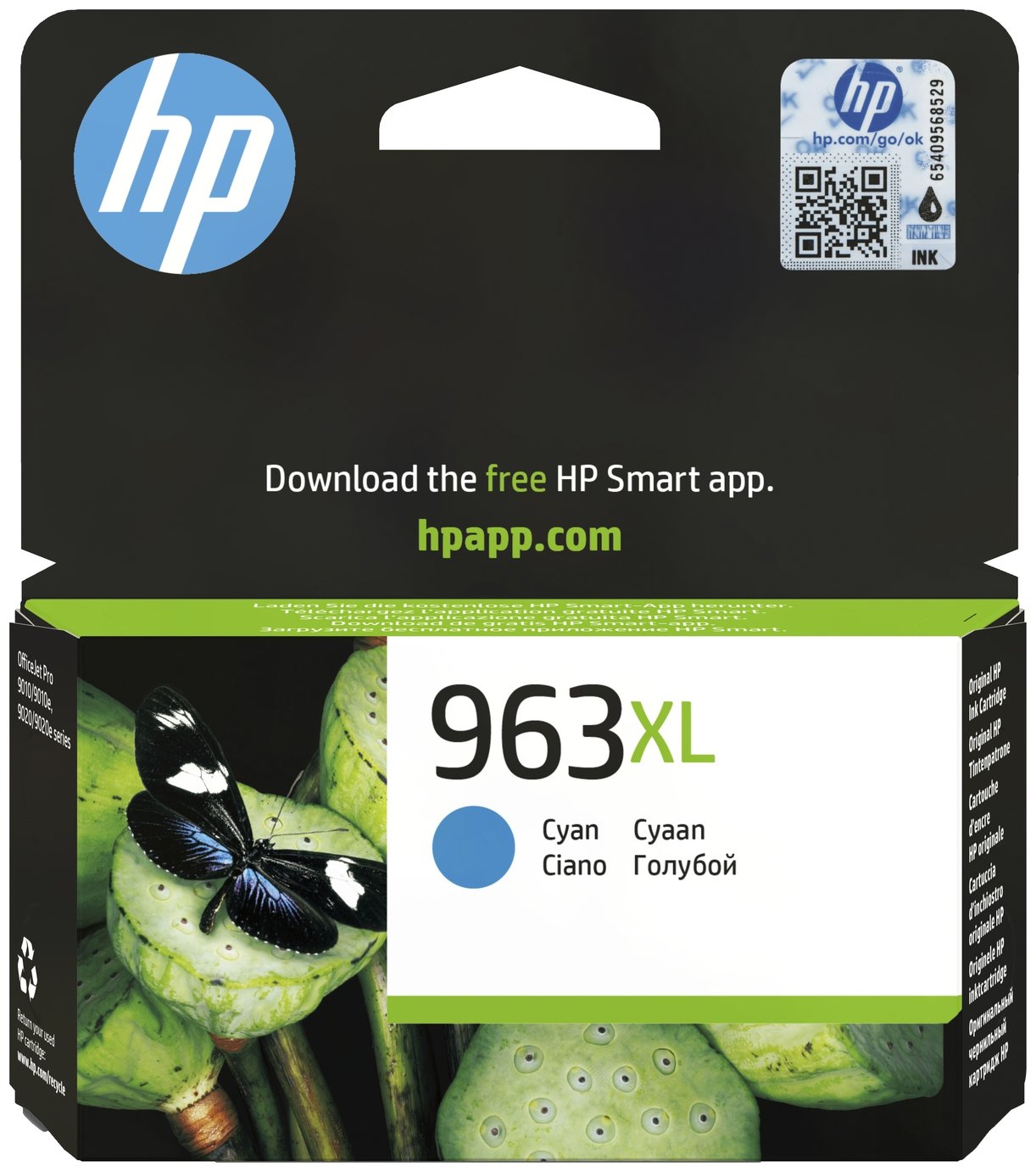 HP 963 XL High Yield Original Ink Cartridge - Cyan