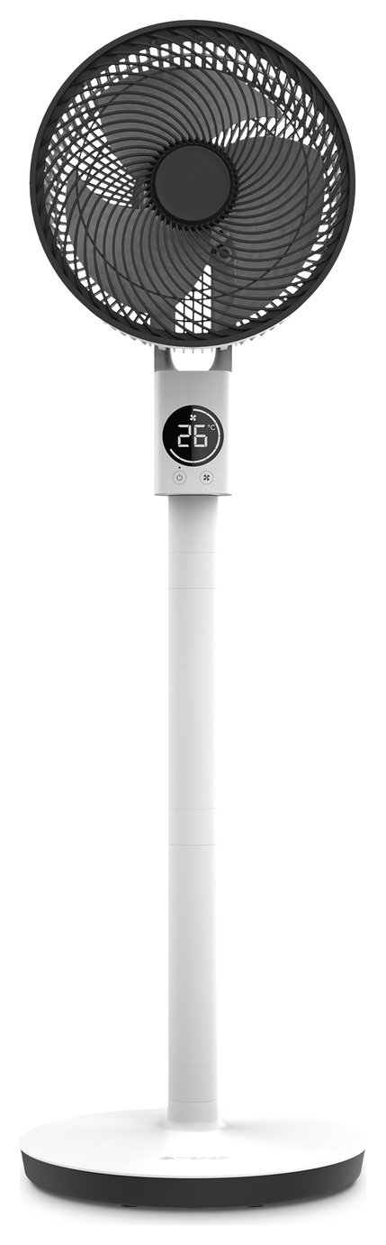 Meaco Sefte White Pedestal Fan - 10 Inch