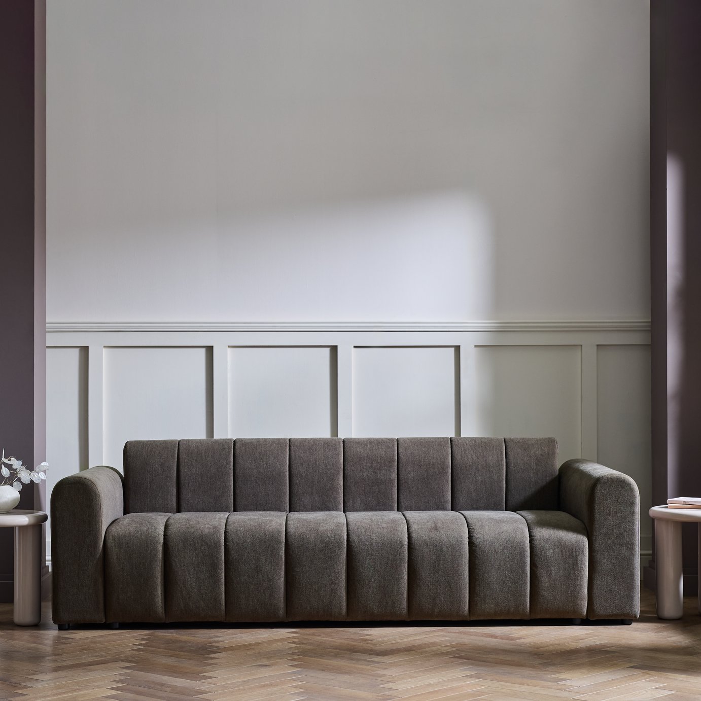 Argos Home Tigana Fabric 3 Seater Sofa Bed - Mink