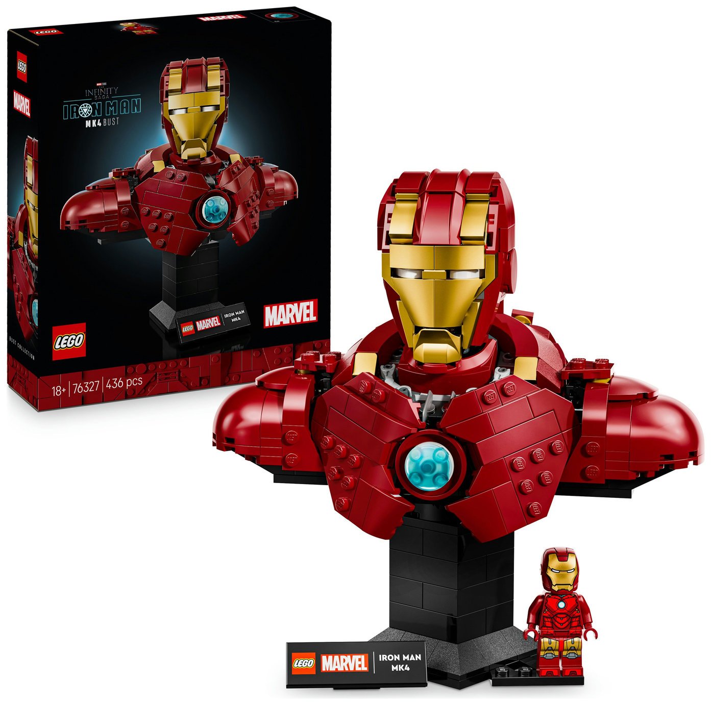 LEGO Marvel Iron Man MK4 Bust Building Set for Adults 76327