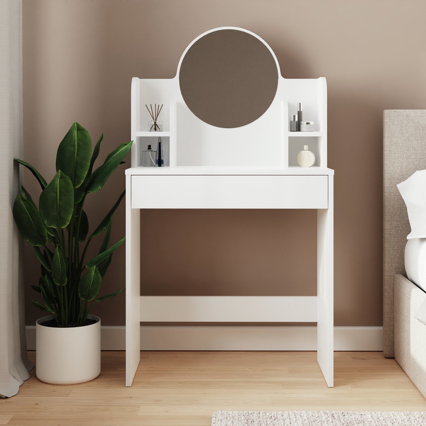 GFW Idis 1 Drawer Dressing Table - White
