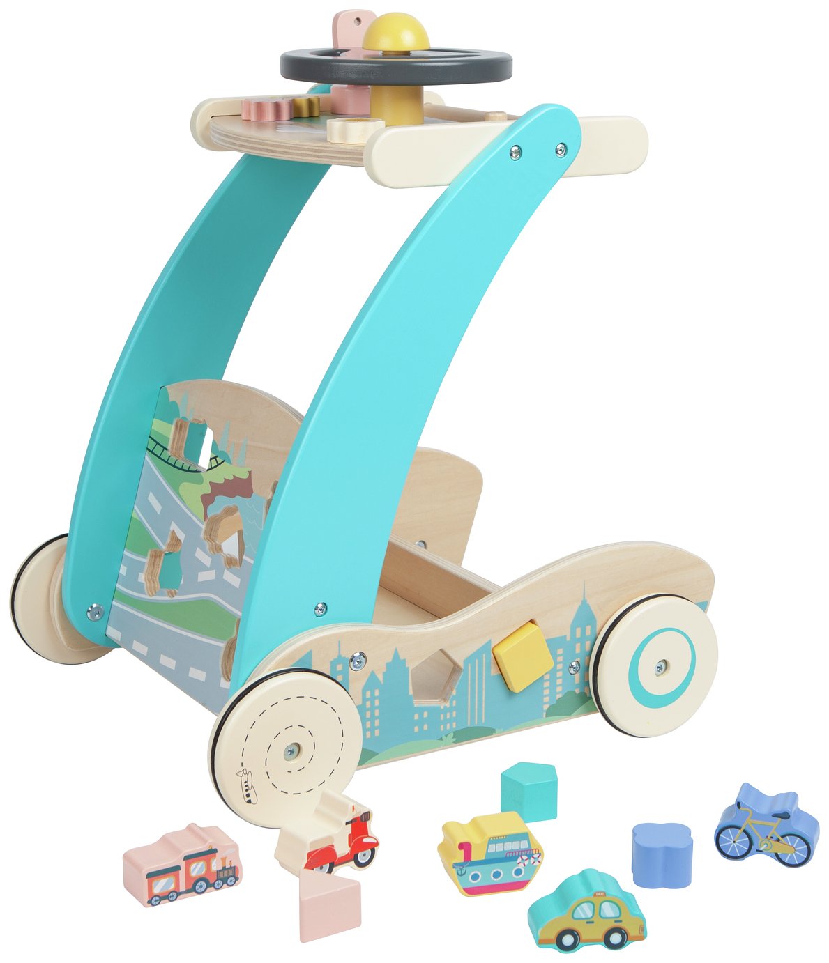 Chad Valley Wooden Car Activity Walker
