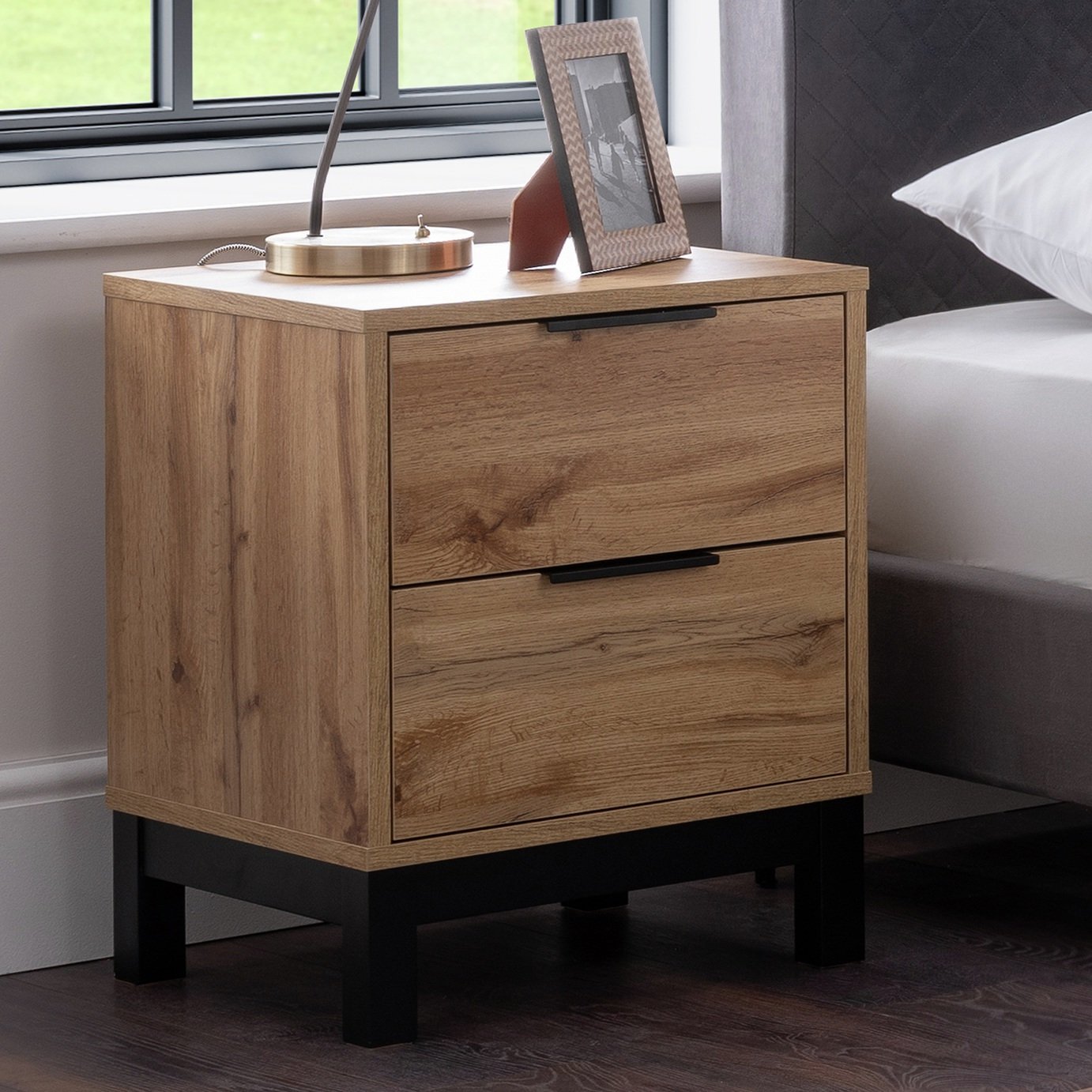 Julian Bowen Bali 2 Drawer Bedside Table