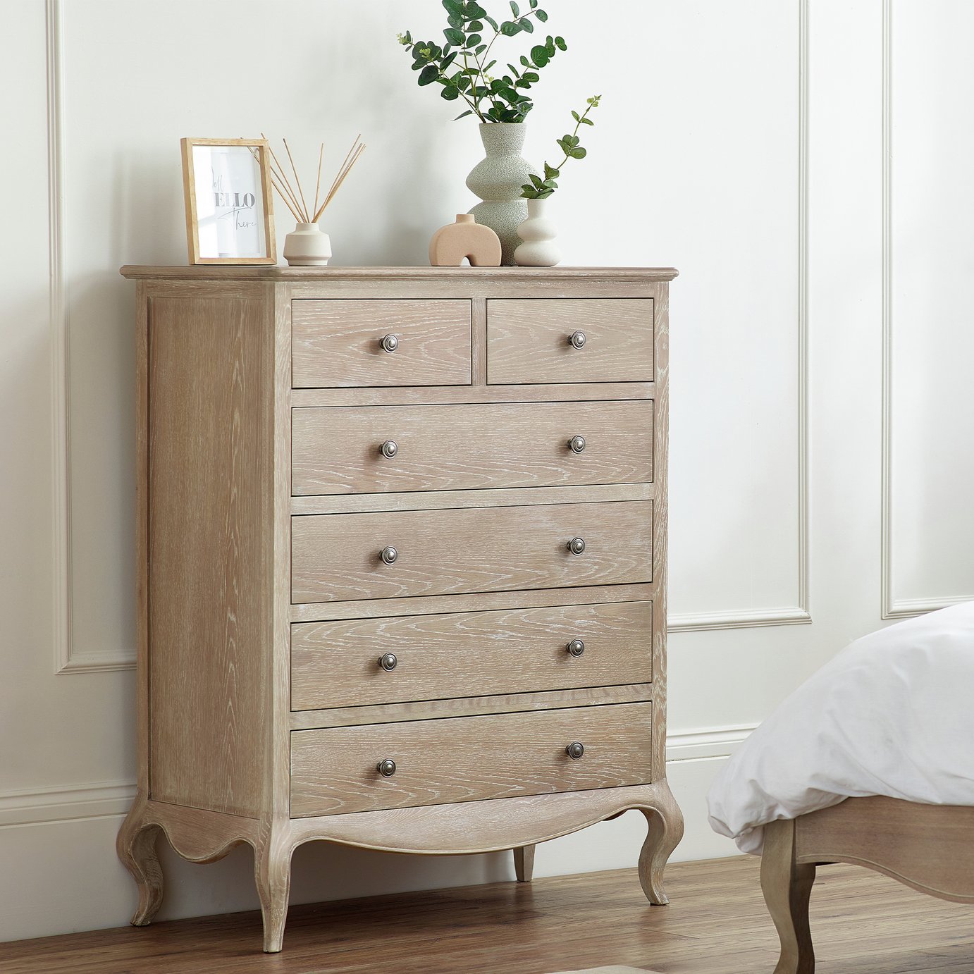 Julian Bowen Camille 6 Drawer Chest - Oak