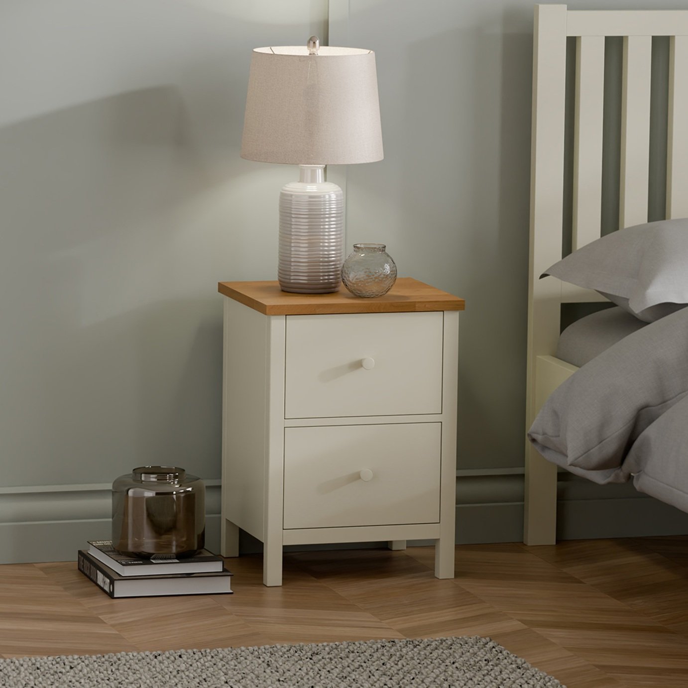 Julian Bowen Coxmoor 2 Drawer Bedside Table