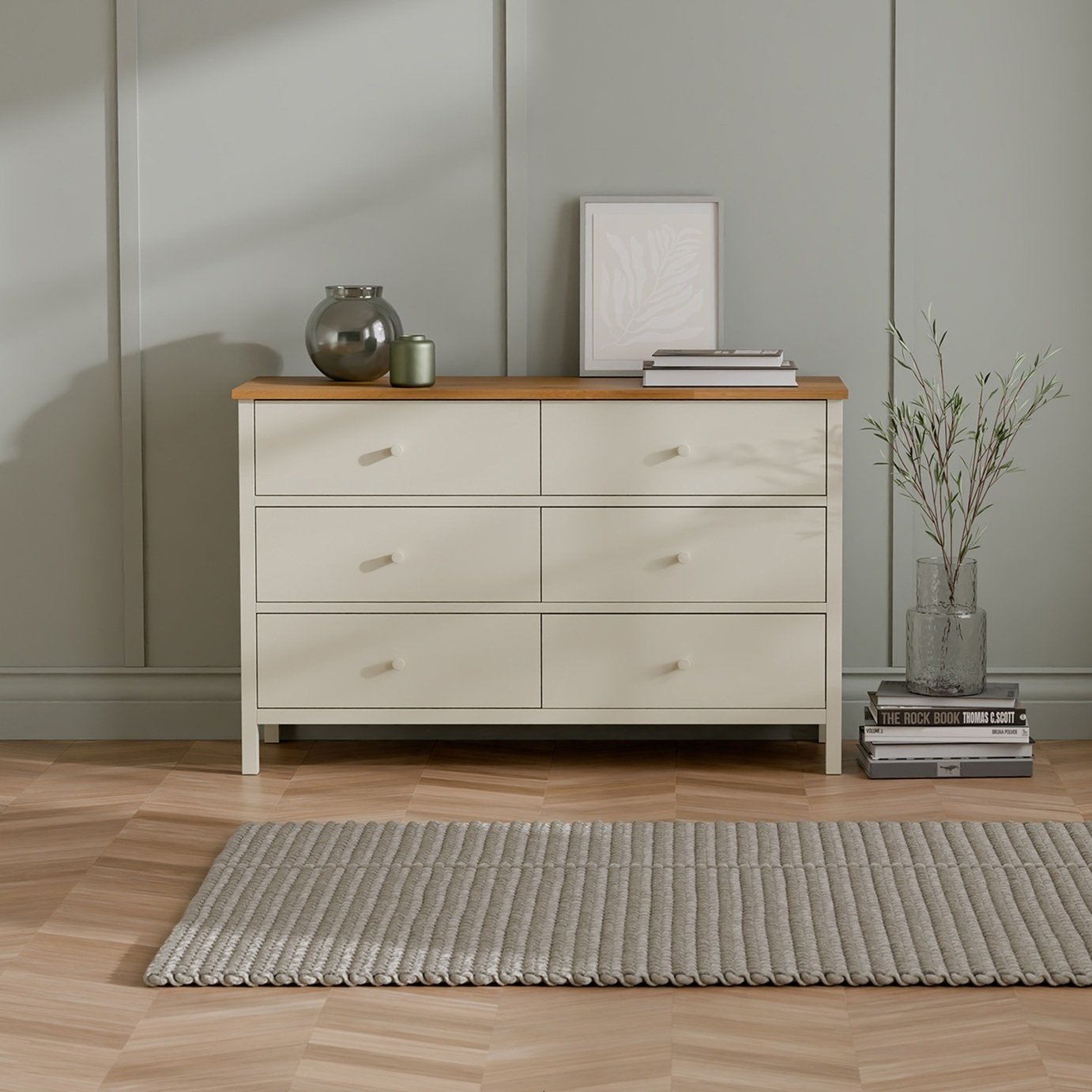 Julian Bowen Coxmoor 6 Drawer Chest - Ivory