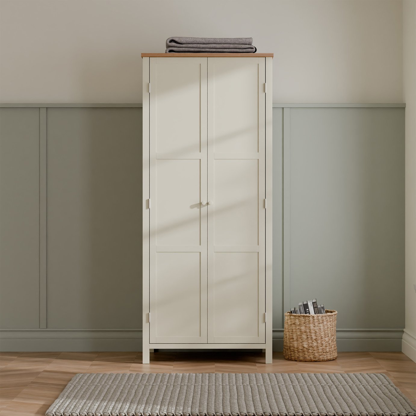 Julian Bowen Coxmoor 2 Door Wardrobe - Ivory