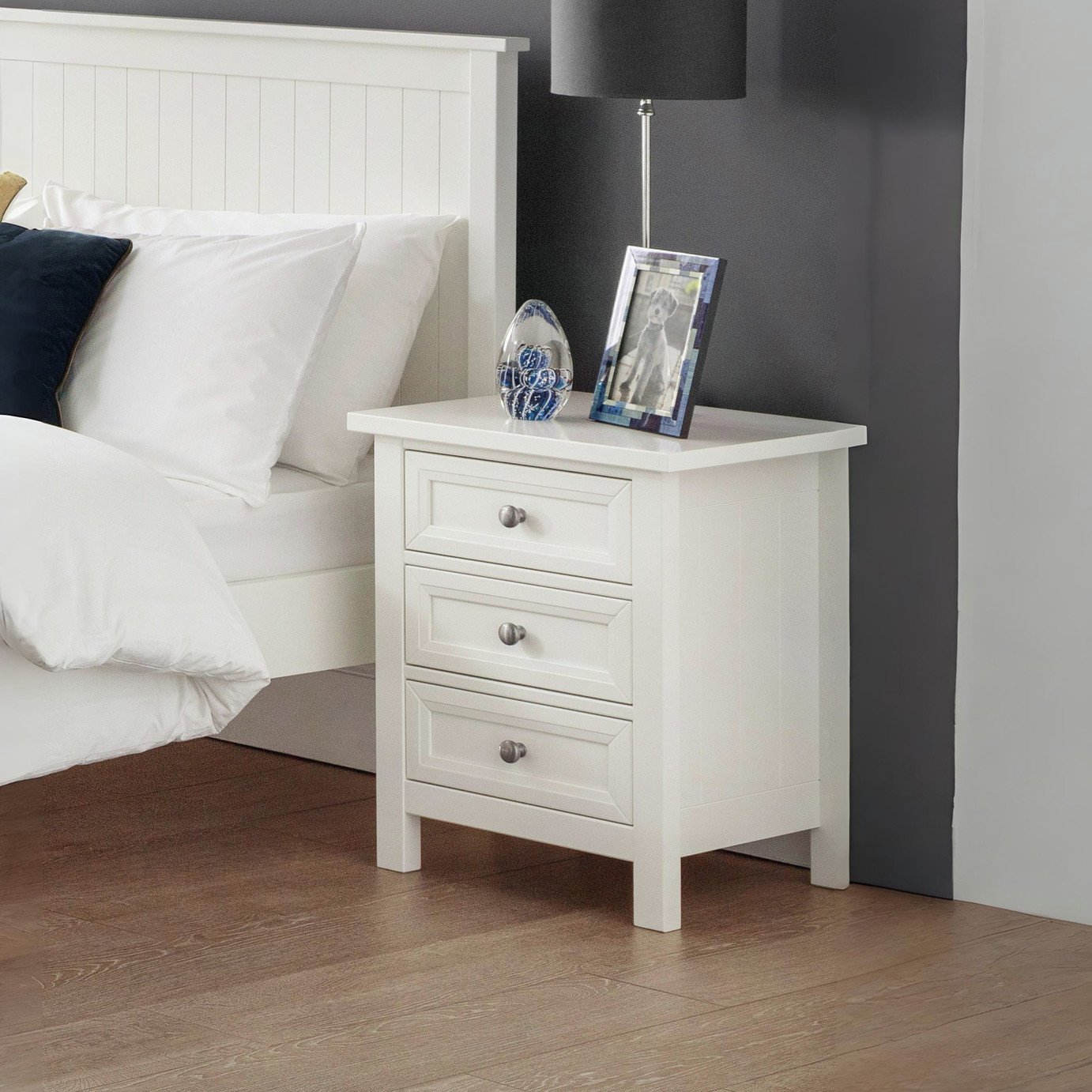 Julian Bowen Maine 3 Drawer Bedside Table