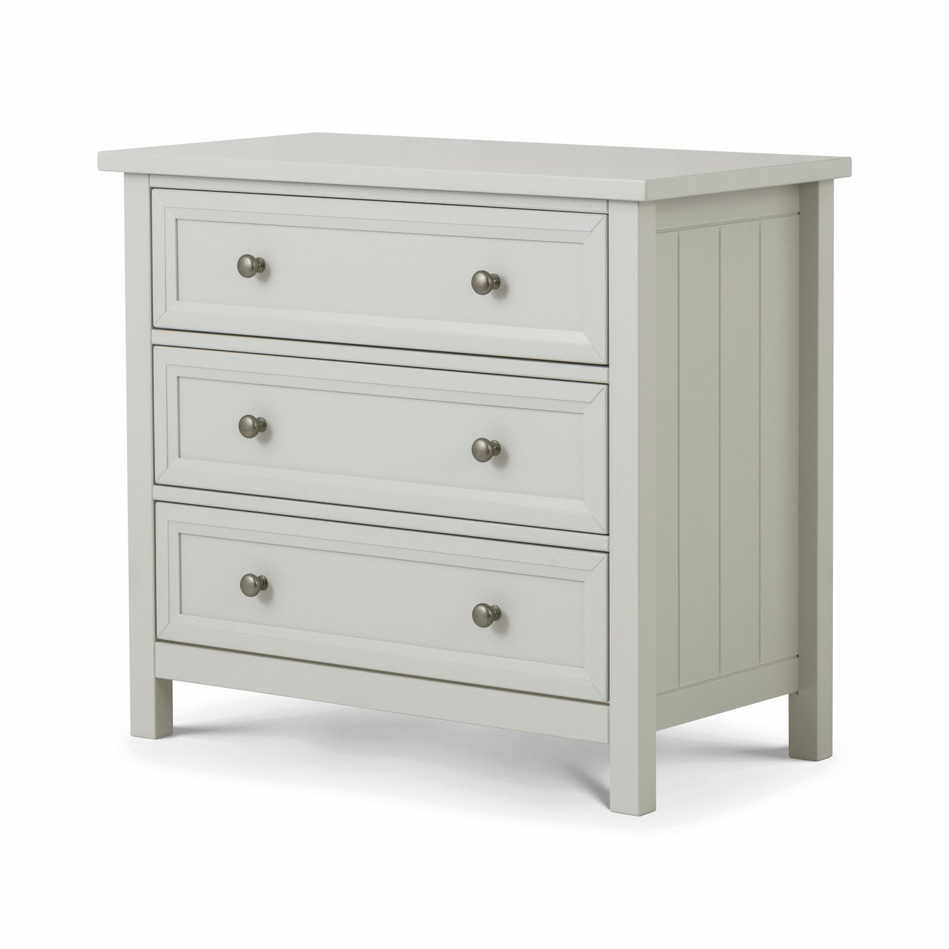 Julian Bowen Maine Wide 3 Drawer Chest - Dove Grey