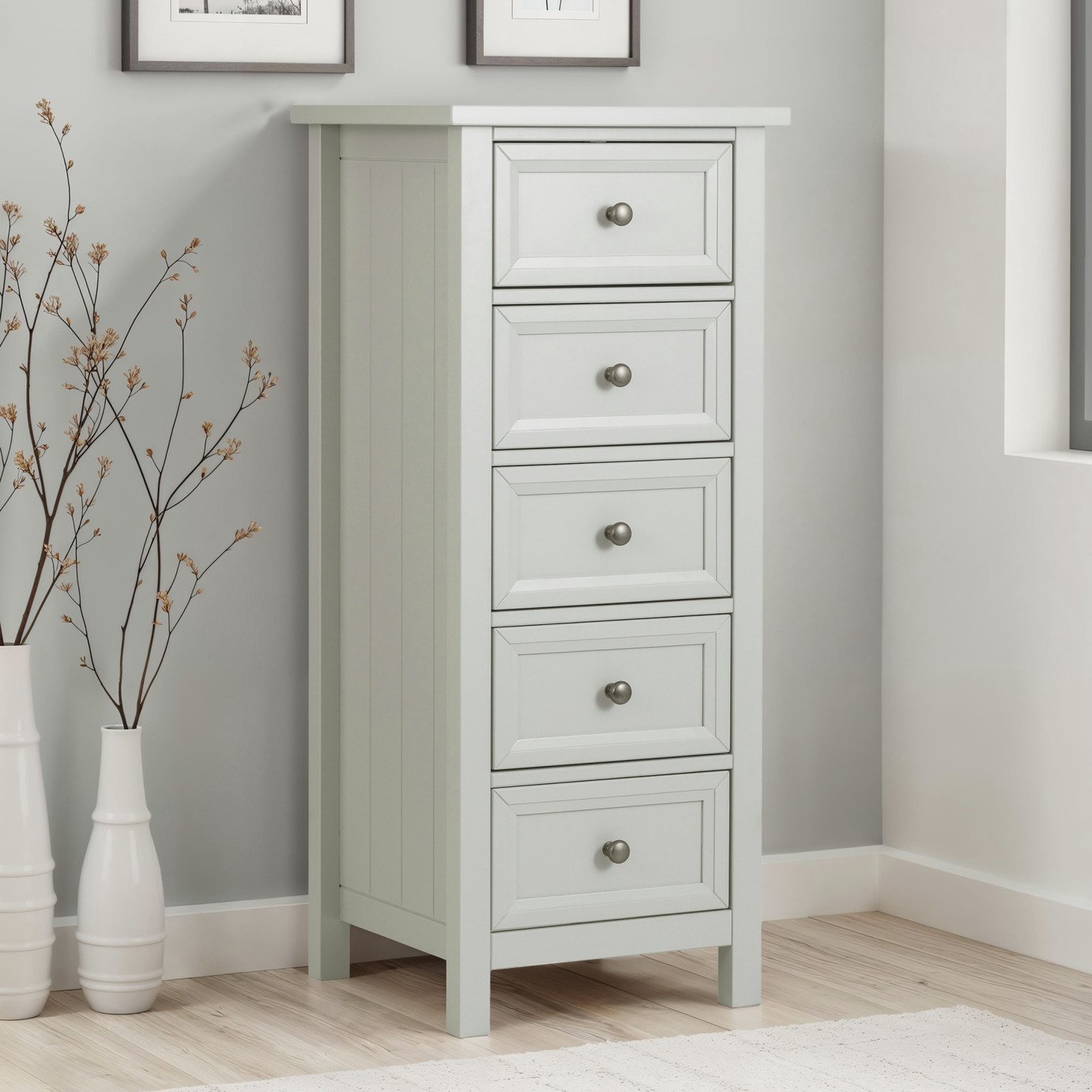 Julian Bowen Maine Tall 5 Drawer Chest