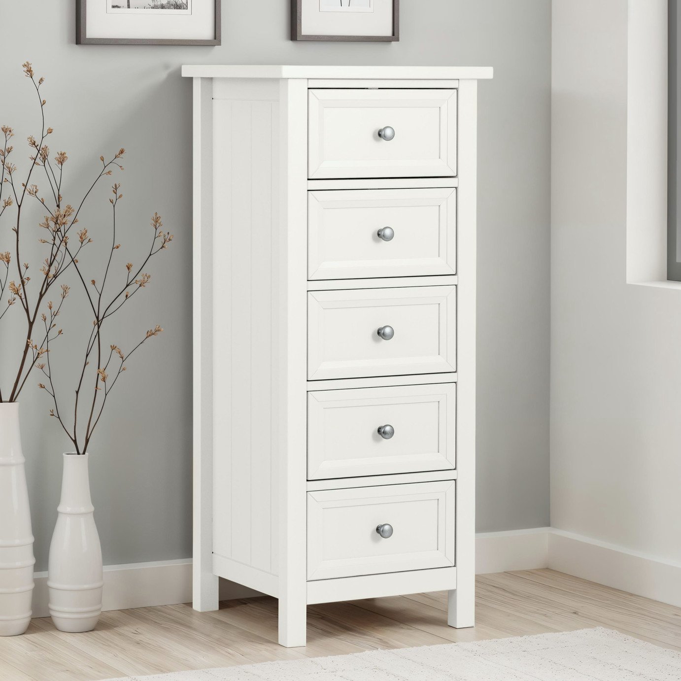 Julian Bowen Maine Tall 5 Drawer Chest