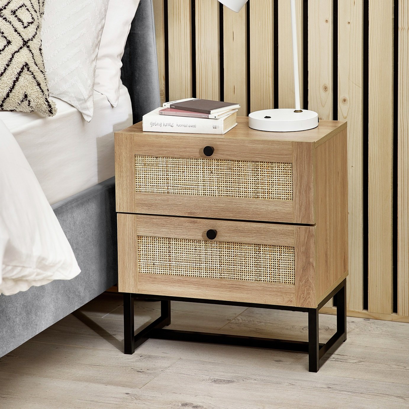 Julian Bowen Padstow 2 Drawer Bedside Table