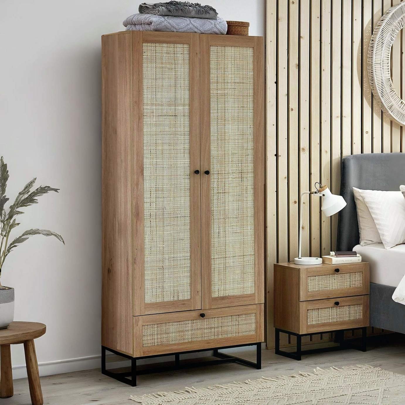 Julian Bowen Padstow 2 Door 1 Drawer Wardrobe