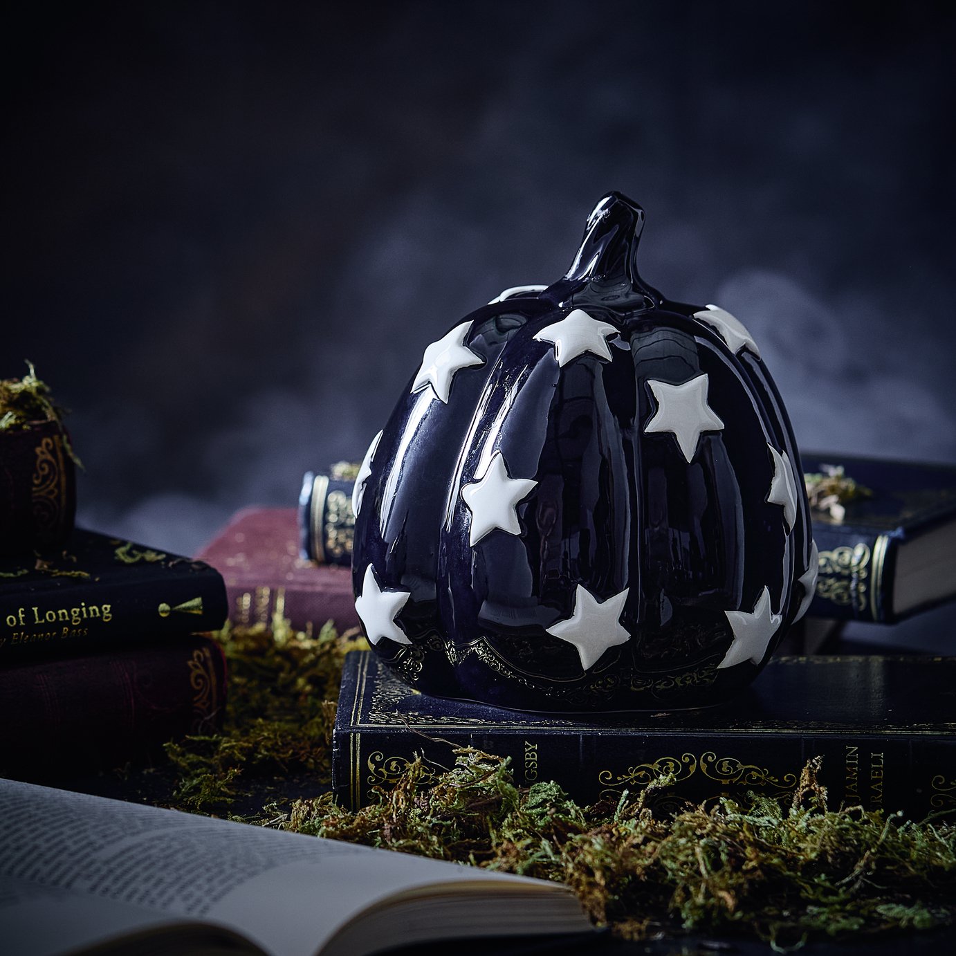 Argos Home Ceramic Pumpkin with Stars Halloween Decoration