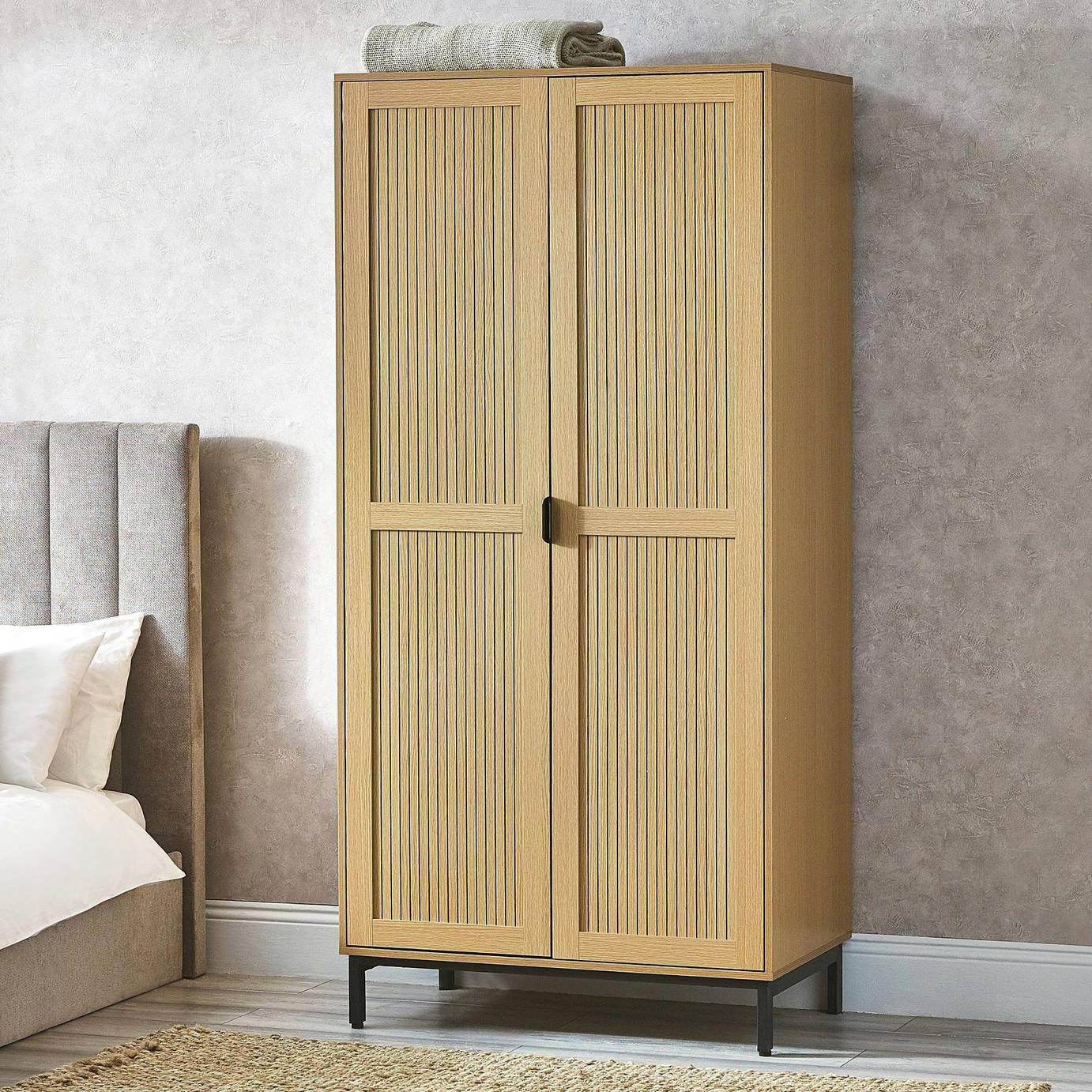 Julian Bowen Sia 2 Door Wardrobe - Beige