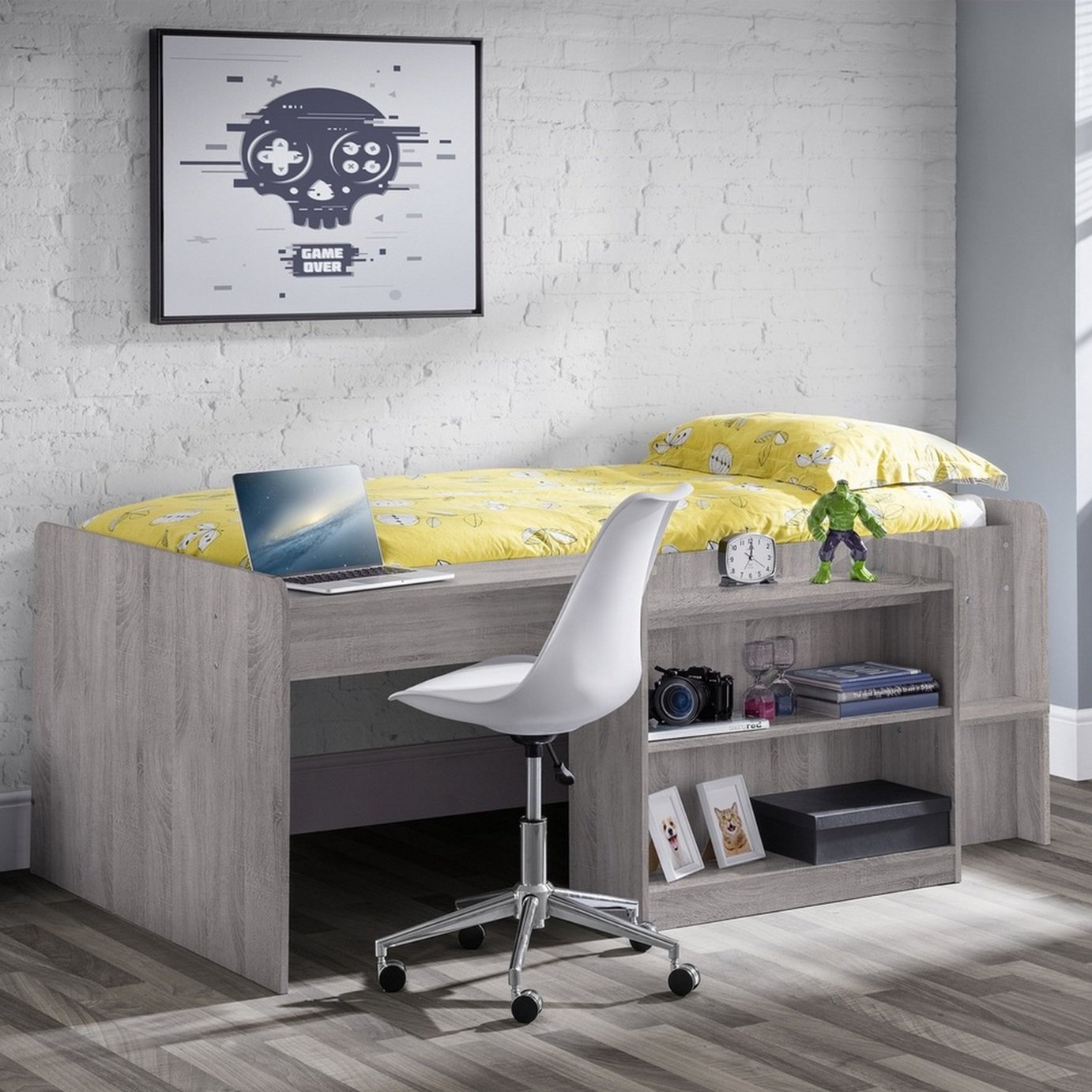 Julian Bowen Neptune Single Midlseeper Bed - Grey