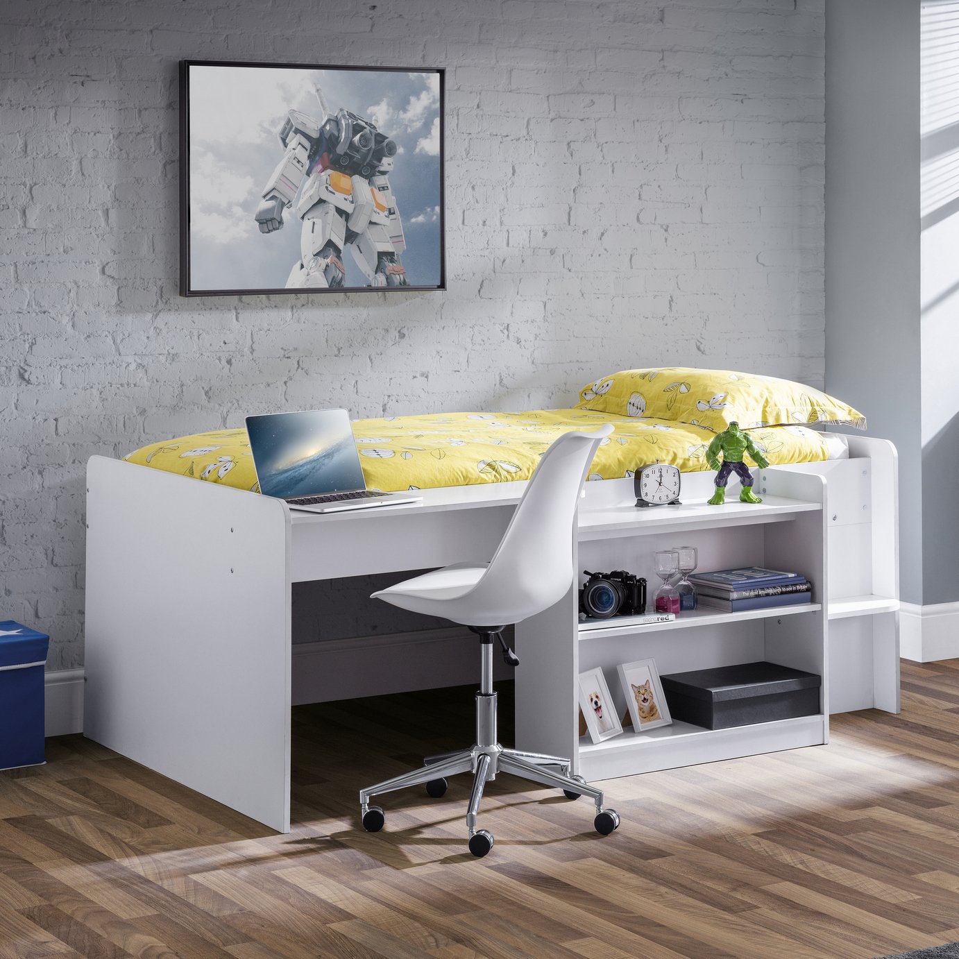 Julian Bowen Neptune Single Midsleeper Bed - White