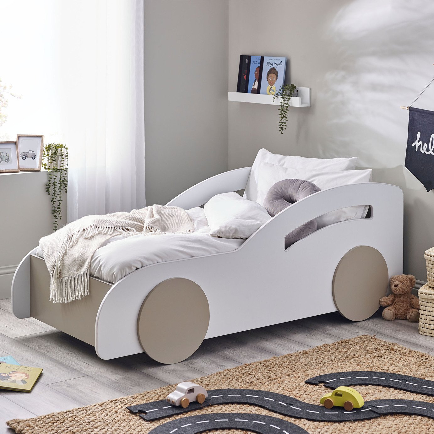 Julian Bowen Atlantis Car Toddler Bed - White