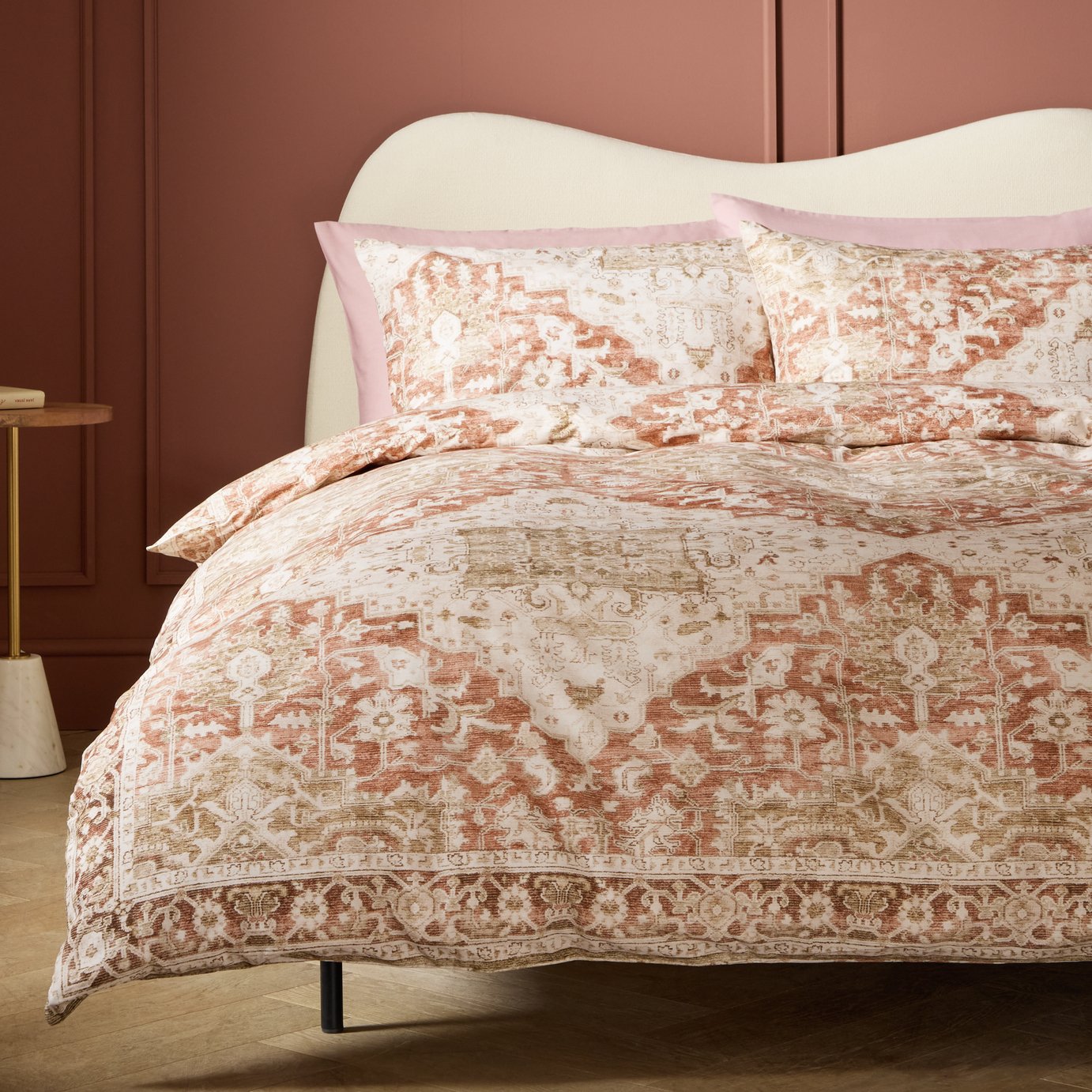 Habitat Vintage Rug Print Natural Bedding Set - Double