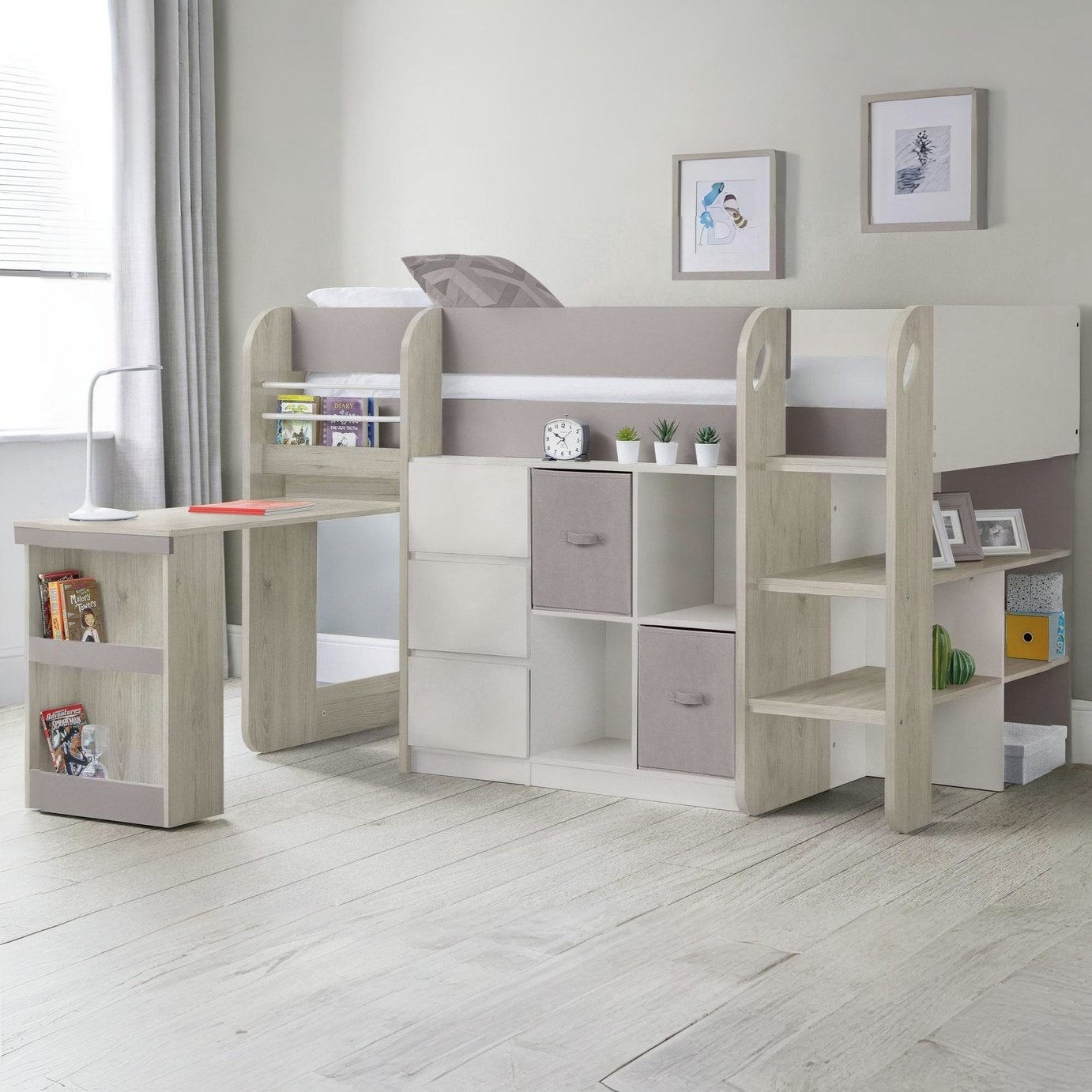 Julian Bowen Saturn Single Midsleeper Bed - Taupe