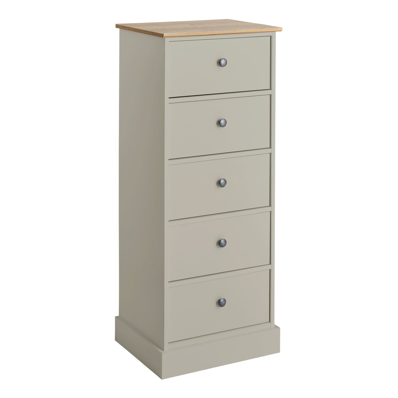 Argos Home Kensington 5 Drawer Tallboy - Grey