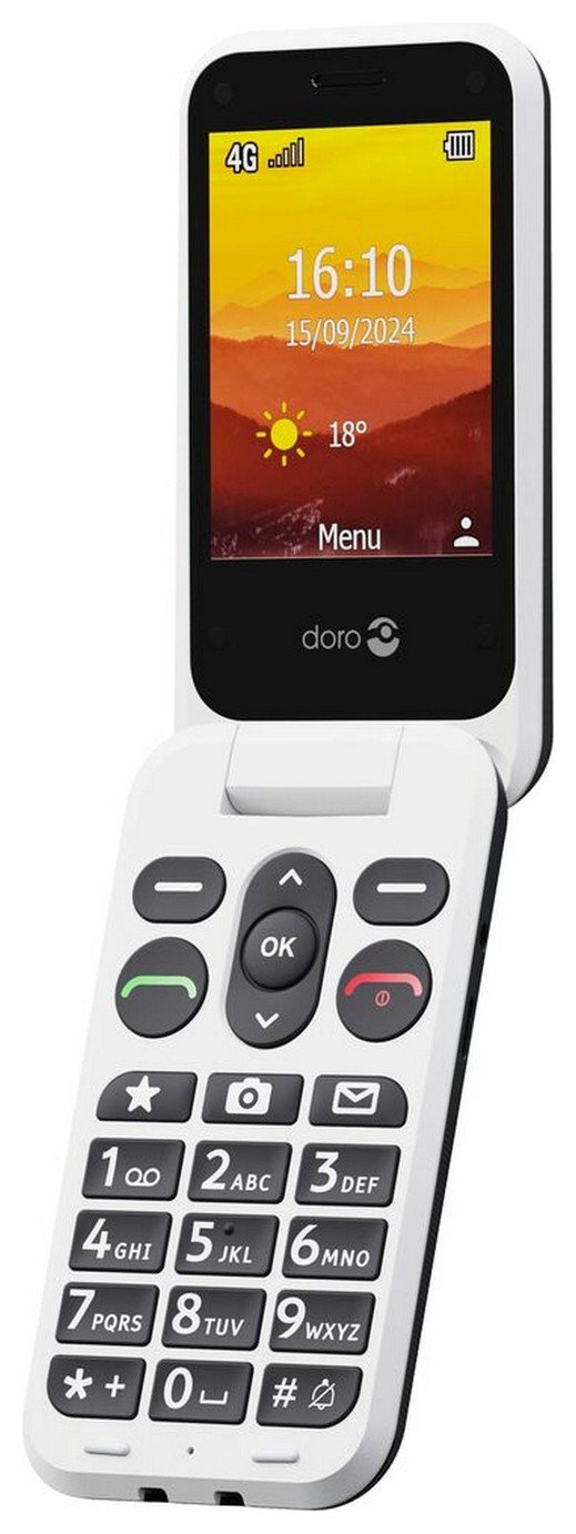 SIM Free Doro Leva L20 Mobile Phone - Black and White