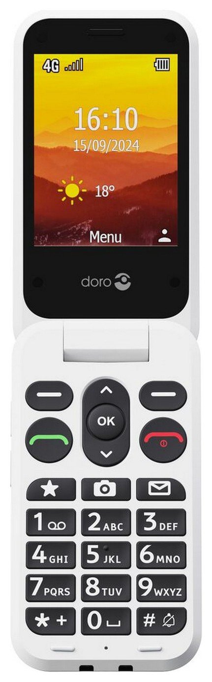 SIM Free Doro Leva L30 Mobile Phone - Graphite and White