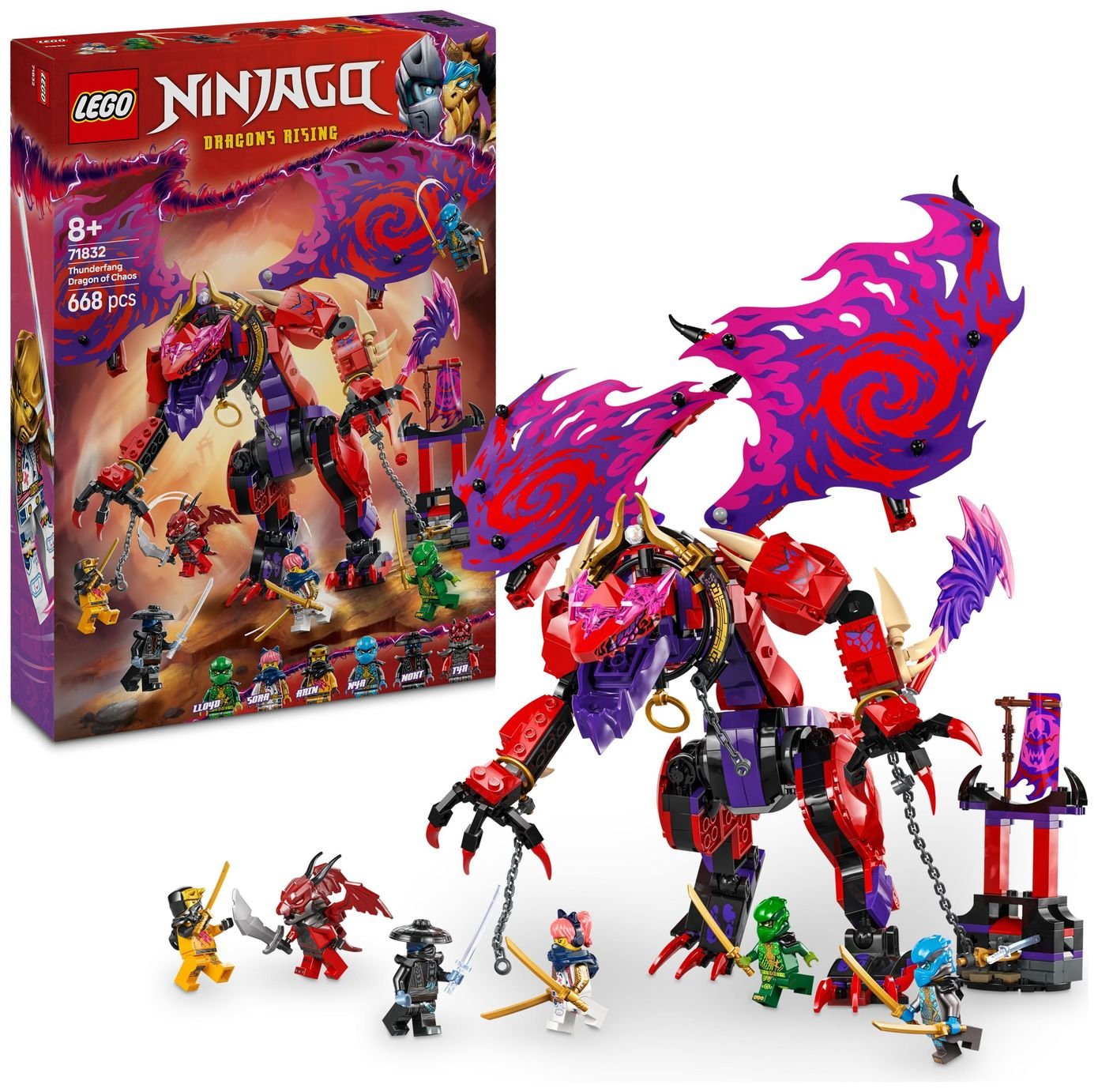 LEGO NINJAGO Thunderfang Dragon of Chaos Role-Play Toy 71832