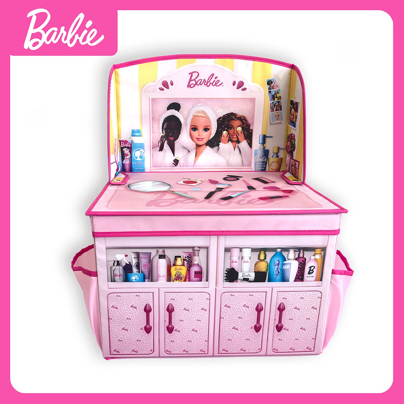 Barbie 2 in 1 Foldable Role Play Vanity Storage