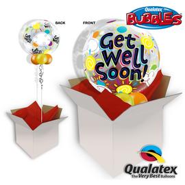 Get Well Soon Sunny 22 Inch Bubble Balloon In A Box