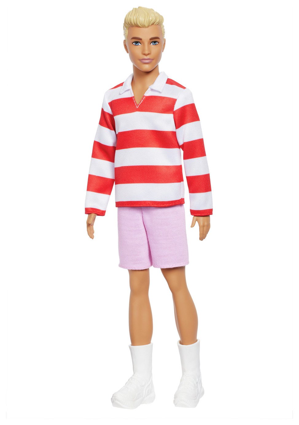 Barbie Fashionistas Ken Doll, Red Striped Top & Pink Shorts