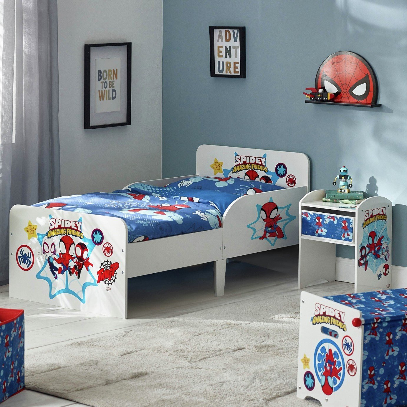 Marvel Spider and Friends Toddler Bed - White
