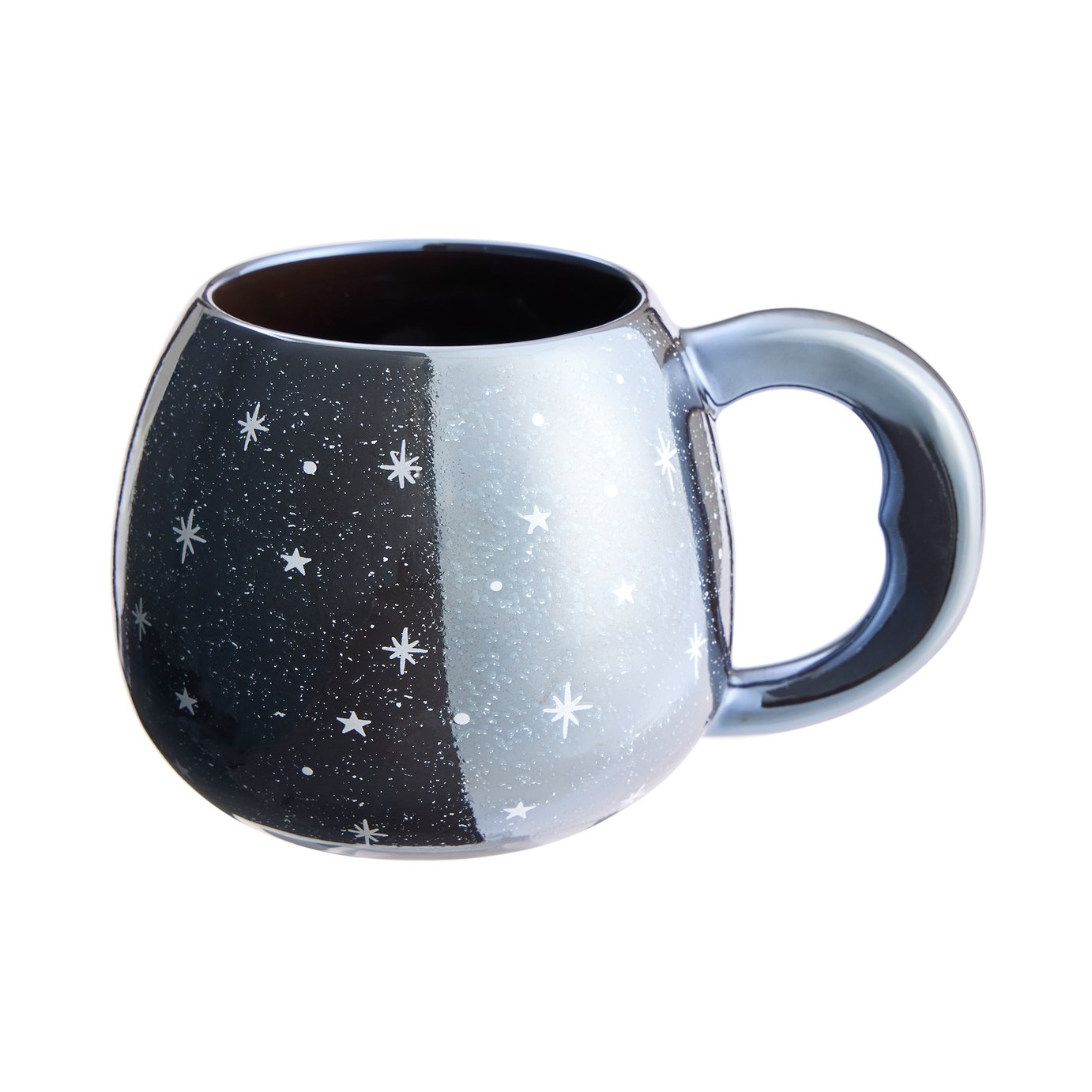 Argos Home Stoneware Moon & Stars Mug - Metallic