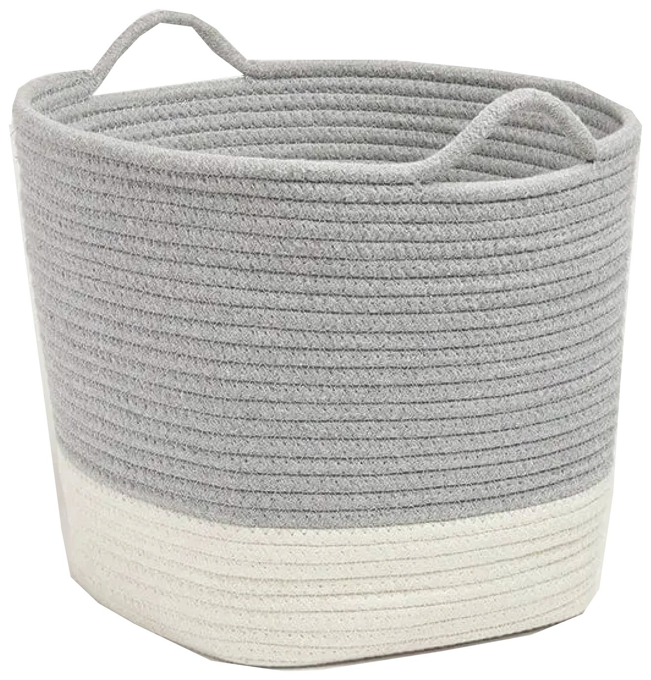 Great Little Trading Company Rope Storage Basket-Ivory/Grey