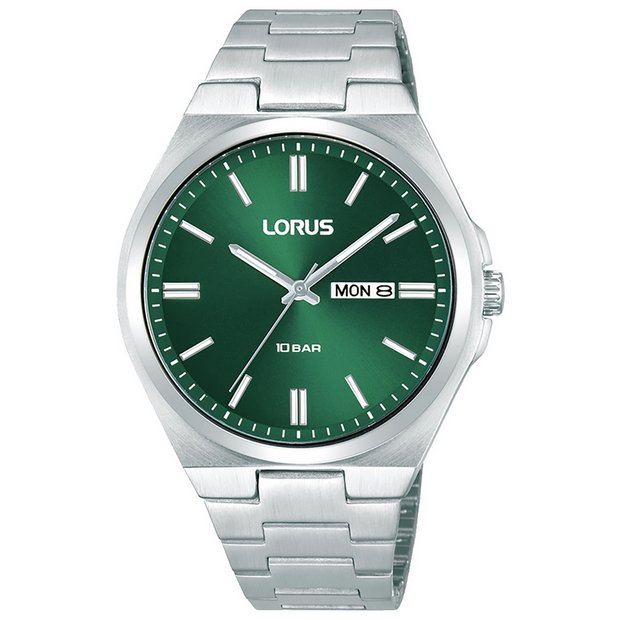 Seiko Argos Solar Watches Buy Lorus Stainless Steel Dark Green