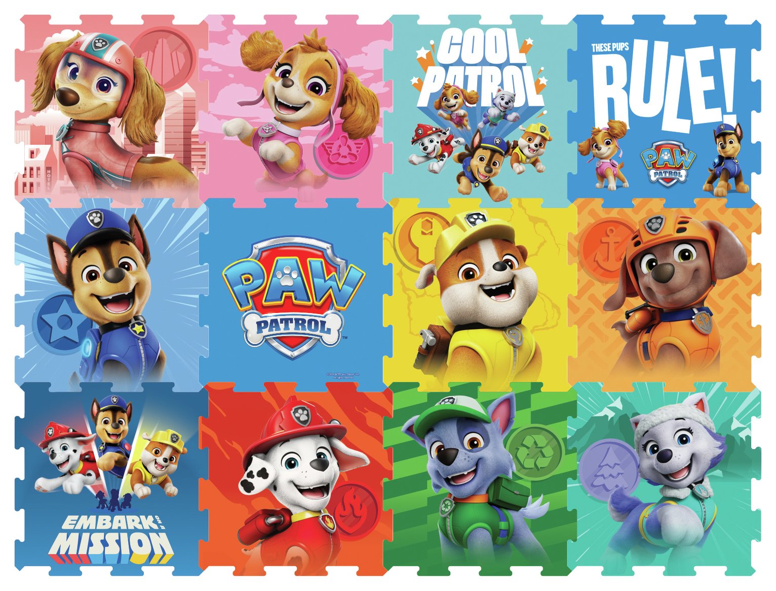 Paw Patrol 12 Piece Eva Play Mat