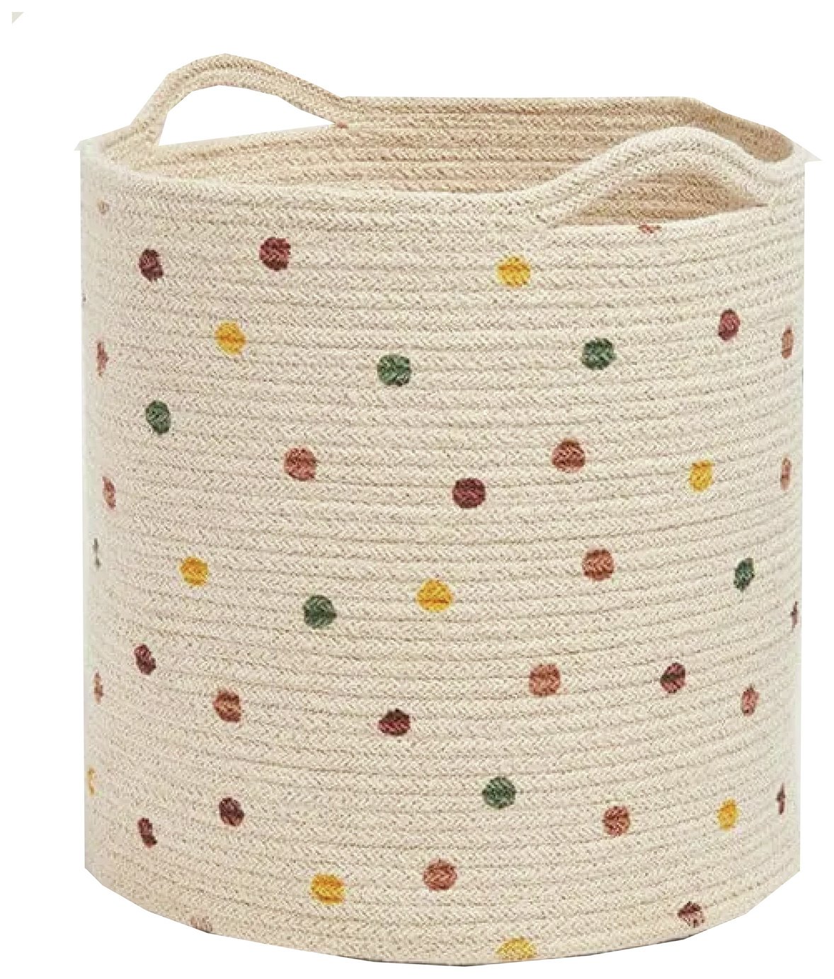 Great Little Trading Company Rope Storage Basket-Pastel Spot