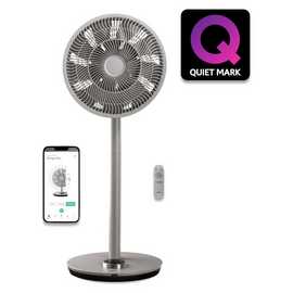 Duux Whisper Flex Grey Pedestal Fan - 12 Inch