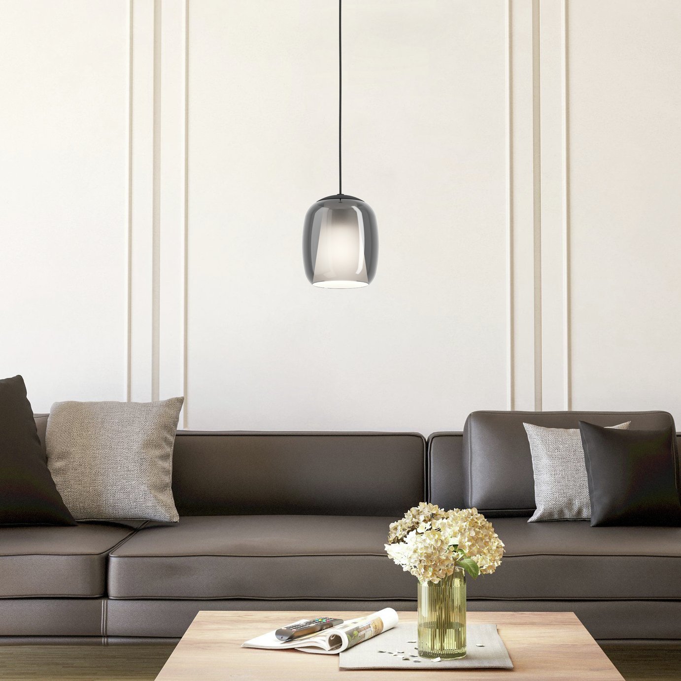 EGLO Ciampino Steel Pendant Light - Black & Grey